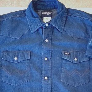 Wrangler heavy denim men's western shirt